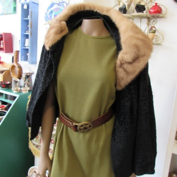 Vintage Mink and Wool Coat Size L - Picture 2 of 9